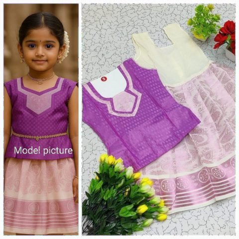 Lavender and Pink Pavadai